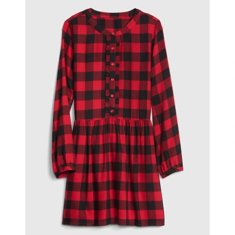 Gap Plaid Ruffle Dress